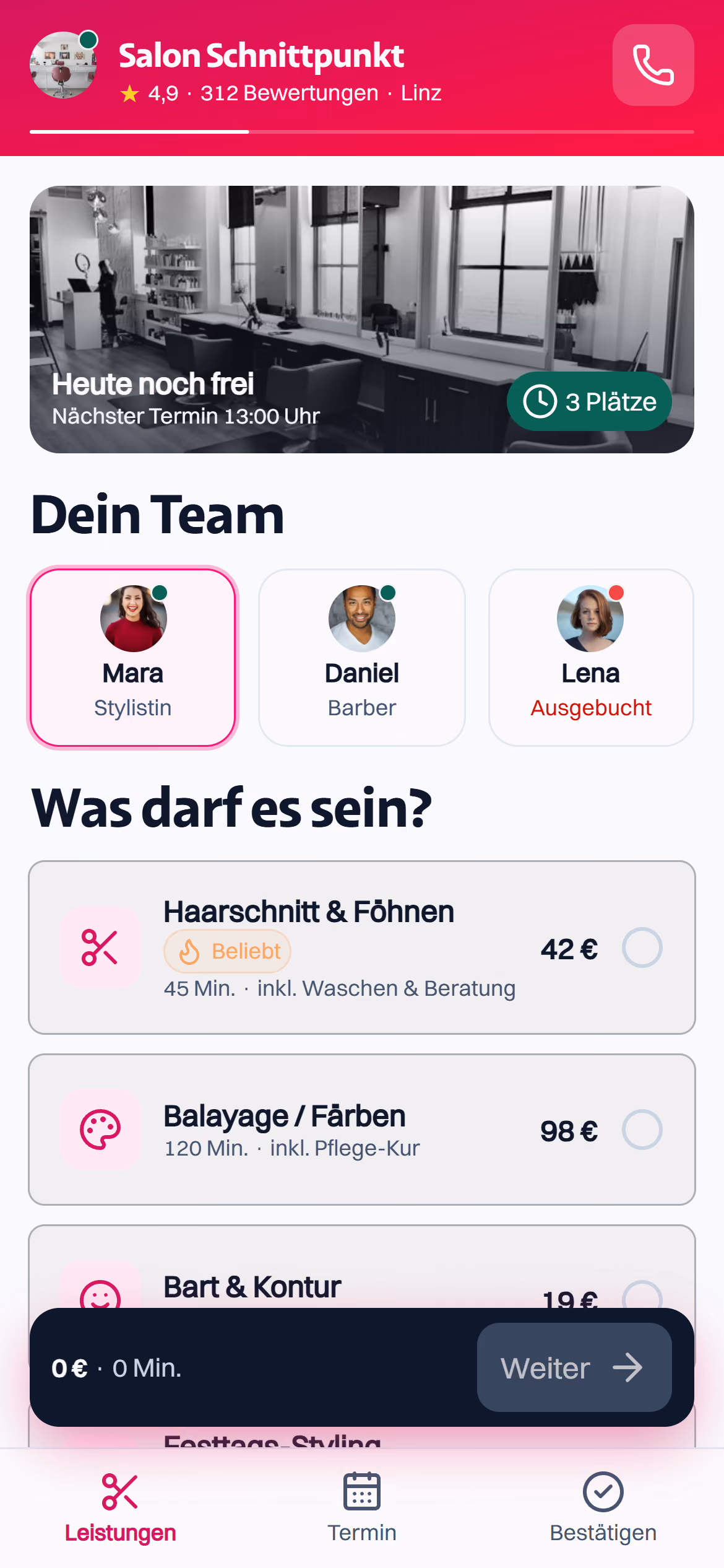 Beispiel-App für Terminbuchung